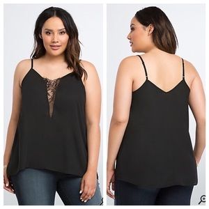 Torrid, lace inset, cami.